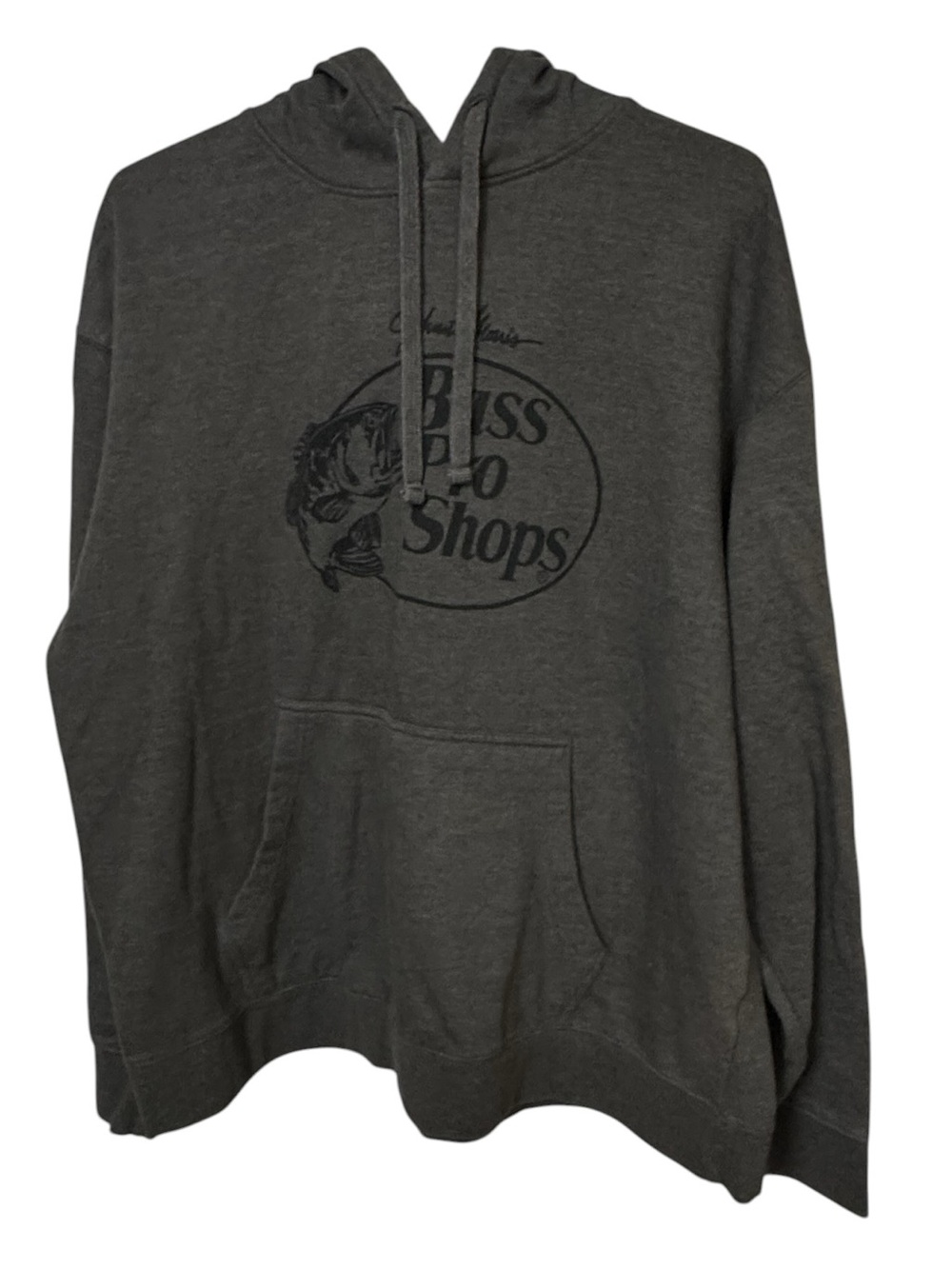 Bass Pro Shops Men's XL Dark Gray Logo Hoodie